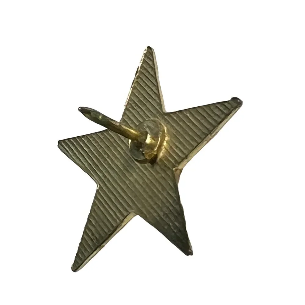 Vintage OES Masonic Star Tie Tack Lapel‎ Hat Gold Tone Pin